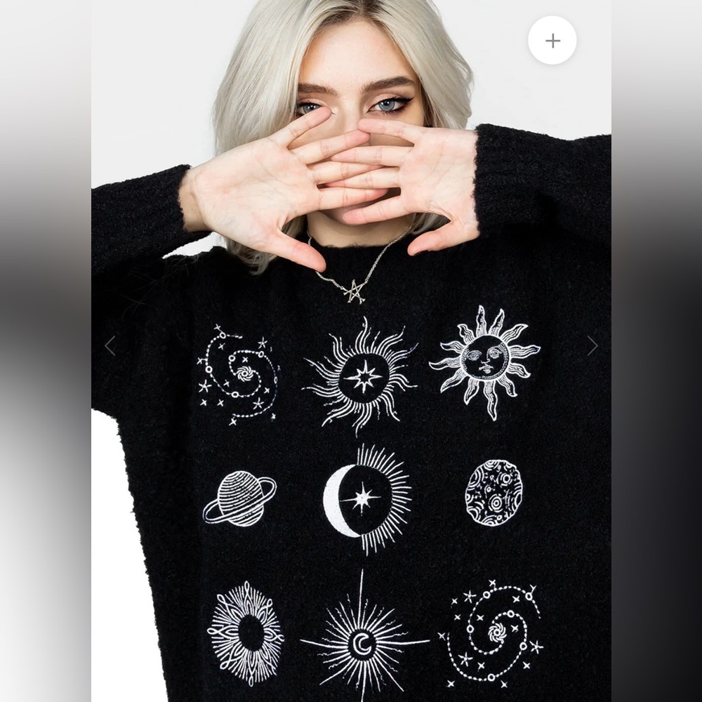 RARE Disturbia Celestial Embroidered Sweater